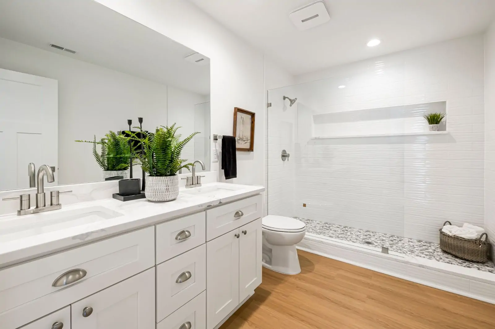 Crisp White Double Vanity