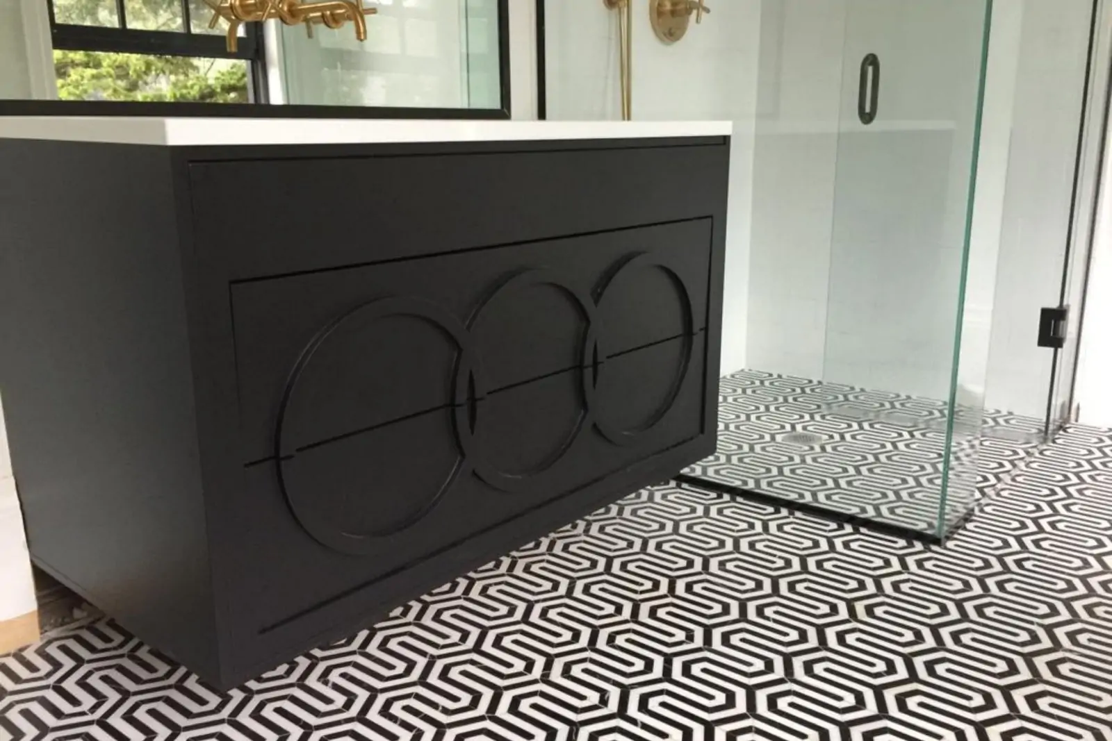 Matte Charcoal Floating Vanity