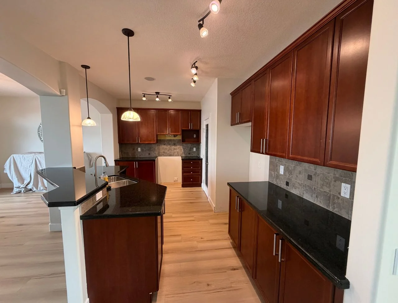 Dark Cherry → Crisp White Shaker — before